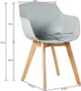 HJ_WeDoo 4er Set Sessel Skandinavisch Wohnzimmerstuhl Produktbild-Vorschau 2