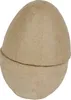 A single, unadorned egg-shaped box made of brown paper mache. Produktbild-Vorschau