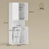 HOMCOM Badezimmerschrank, Hochschrank mit ausklappbarem Produktbild-Vorschau 3