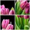 Wanduhr - Quadrat - Glasuhr - Tulpen Blumenstrauß Tau Produktbild-Vorschau 8