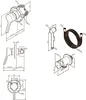 Technical drawings and dimensions of a bidet faucet set. Produktbild-Vorschau