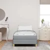 vidaXL Sommier tapissier gris clair 100 x 200 cm tissu Voir les images du produit 3
