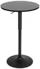 Table de bar Lamoni  - h85-106 cm x Ø60 cm - Noir/noir Voir les images du produit 1