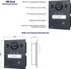 A product image showing a video door intercom system with technical specifications and dimensions. Produktbild-Vorschau