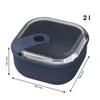 3er Set Frischhaltedosen ELA , Farbe:Blau & Weiß Produktbild-Vorschau 6