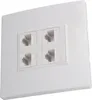 Cat 6 Ethernet Wall Plate 4 Port Female To Female Keystone Voir les images du produit 2