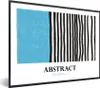 MuchoWow® Gerahmtes Poster Blau - Schwarz - Weiß - Design Produktbild-Vorschau 1