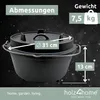 holz4home® Dutch Oven Gusseisen I 9L Feuertopf mit Zubehör Produktbild-Vorschau 6