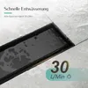EMKE Duschrinne Edelstahl 70cm Mattschwarz Bodenablauf Produktbild-Vorschau 8