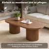 Merax Oval Couchtisch aus MDF, Vintage Design mit Produktbild-Vorschau 5
