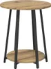 Beistelltisch-Set mit Regal 2 pcs Artisan Eiche und Schwarz Produktbild-Vorschau 6