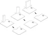 Diagrams showing the assembly or different configurations of shower trays. Náhľad obrázku produktu