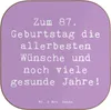 Mr. & Mrs. Panda Untersetzer Glas Spruch 87. Geburtstag - Produktbild-Vorschau 1