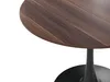 BELIANI Okrúhly jedálenský stôl tmavé drevo a čierna 90 cm Náhľad obrázku produktu 4