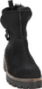 A black suede boot with a thick sole and fur lining. Produktbild-Vorschau
