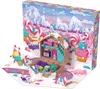 A pop-up advent calendar with a miniature dollhouse and accessories, themed around a candy winter wonderland. Podgląd zdjęcia produktu