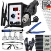 A collection of soldering and repair tools laid out on a white background. Produktbild-Vorschau