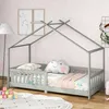 Merax domček posteľ 90x200cm s ochranou proti vypadnutiu a Náhľad obrázku produktu 9