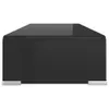 vidaXL Table TV/rehausseur d'écran verre noir 60x25x11 cm Voir les images du produit 4
