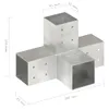 vidaXL Connettore per pali a X Metallo zincato 81 x 81 mm Anteprima dell’immagine prodotto 5