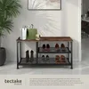 Étagère à chaussures TAUNTON 80x30x45,5cm - Bois foncé Voir les images du produit 4