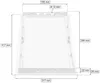 A technical drawing of a white revision door with dimensions indicated. Produktbild-Vorschau