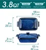 Blaue Auflaufform, im Ofen gebranntes Design, 3.8 QT 9x13 Produktbild-Vorschau 2