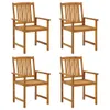 Cloris Designermöbel Gartenstühle mit Kissen 4er Set Produktbild-Vorschau 1