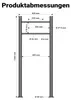Stojan na poštové schránky Wiltec antracit 1200 x 500 mm, Náhľad obrázku produktu 10