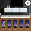 Merax Armoire TV murale 180x35x30cm, LED Lowboard avec 3 Voir les images du produit 8