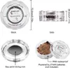 Multiple views of a submersible LED light, including dimensions and battery compartment. Produktbild-Vorschau
