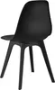 A black chair viewed from the back against a white background. Voir les images du produit