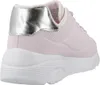 A rear view of a pink and white sneaker with silver accents. Anteprima dell’immagine prodotto