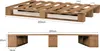 sunnypillow Palettenbett aus Holz Holzbett 200x200 cm Eiche Produktbild-Vorschau 2