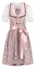 Dirndl vieux rose taupe avec tablier en dentelle, taille : Voir les images du produit 1