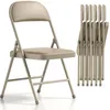 6er Set Klappstühle Gepolstert Khaki – Extrem Belastbar bis Produktbild-Vorschau 1