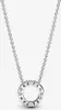 A silver necklace with a circular pendant is shown against a white background. Anteprima dell’immagine prodotto