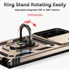 A close-up of a gold phone case with a rotating ring stand and camera protection. Produktbild-Vorschau