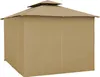 paramondo Comfort Gartenpavillon, 4 x 3 m, beige + Wände – Produktbild-Vorschau 4