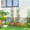 Garten Rankhilfe 2er Set 174 cm Obelisk Rankhilfe aus Stahl Produktbild-Vorschau 2