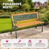 Dvoumístná zahradní lavice Tamara ze dřeva a litiny Náhled obrázku produktu 4