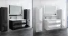 Badmöbel Set 90cm Miran Schwarz Hochglanz Keramik Becken Produktbild-Vorschau 1