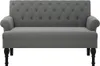 vidaXL Bank mit Rückenlehne Dunkelgrau 120 x 62 x 75,5 cm Produktbild-Vorschau 4