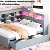 OKWISH Lit Banquette 140x200 cm, Lit Double Ado avec USB et Voir les images du produit 6
