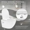 LuxeBath Spülrandloses Hänge-WC mit Nano Beschichtung, Produktbild-Vorschau 3
