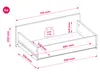 Commode à 4 tiroirs, en cachemire, dimensions : 75,9 x 40 x Voir les images du produit 8