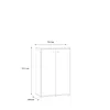 Kommode >Tembi< in Weiß - 73,7x111,1x34,8cm (BxHxT) Podgląd zdjęcia produktu 6