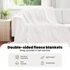 vidaXL Jeté de lit blanc 240 x 220 cm Fleece Voir les images du produit 5