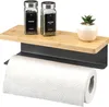 eluno Küchenrollenhalter mit Bambusablage zur Wandmontage - Produktbild-Vorschau 1