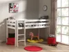 Vipack Hochbett Spielbett Pino, Kiefer massiv, MDF, weiß Produktbild-Vorschau 9